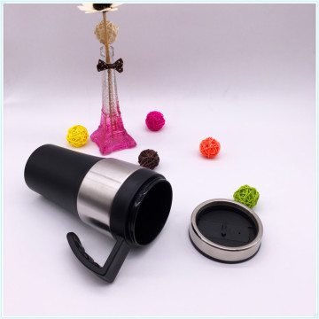 Leakproof Button Lid Double Wall Insulated Mug with Plastic Handle (SH-SC39)