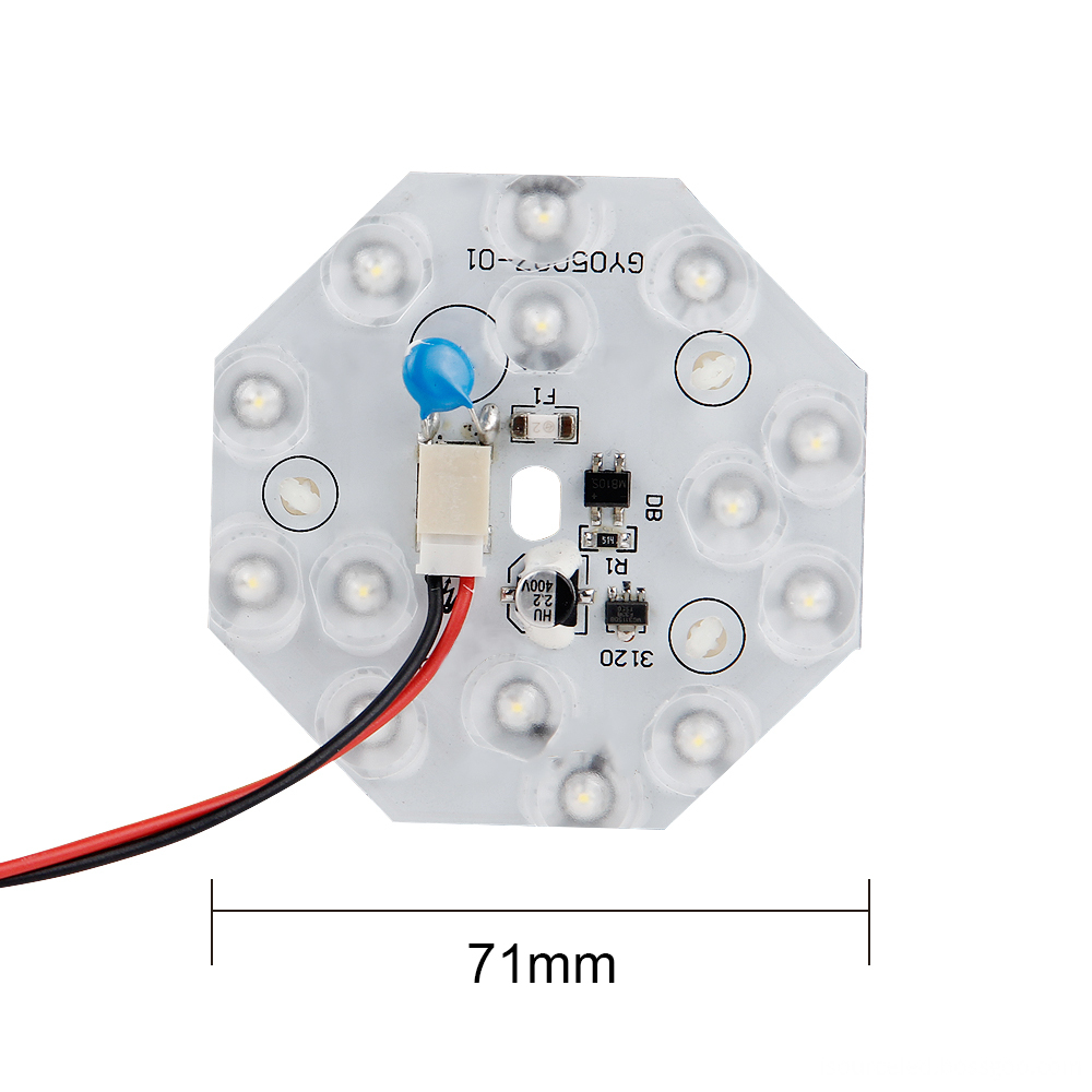 Lighting Chart of 5W LED Light Source Board