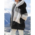 Damen Winter Fuzzy Fleece Jacke Kapuze