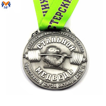 Médaille de jeux d&#39;haltérophilie de récompense en métal