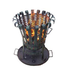 Acier chimenea (FSL025) Chauffe-charbon extérieur, panier coupe-feu