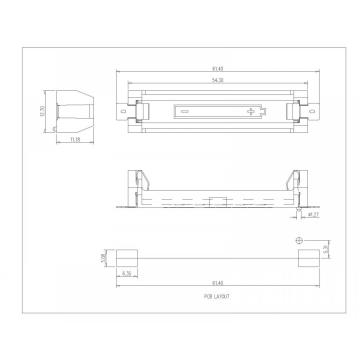 BBC-M-G0-A-1AAA-020 Single AAA-Batteriehalter SMT