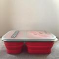 Silicone collapsible lunch box silk-screen food containers