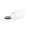 glass milk juice bottle with metal cap 200ml