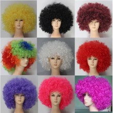 Ladies Santa Fashion Party Wig Synthetic Fibre Football Fan Wig