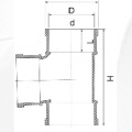 BS5255 / 4514 Дренажная тройник Upvc серого цвета