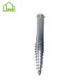 Hot galvanized ground screw with three nuts