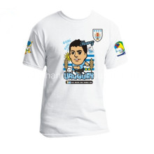 Fã de futebol 2014 Uruguai dos desenhos animados camisetas para a Copa do mundo brasileira