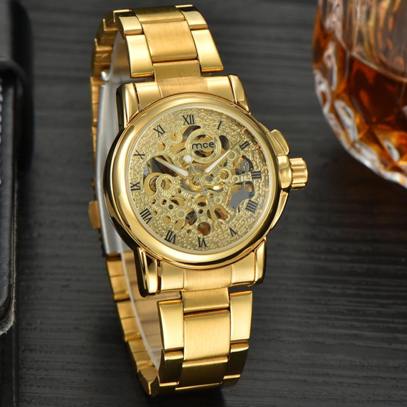 Gold Stainless Steel Man Watch By Foksy