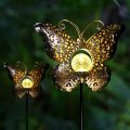 Solar Butterfly Metal Lights Dekoration