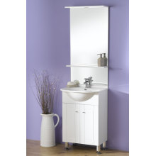 Cabinet de toilette blanc 60cm pour salle de bain (OLW-04)