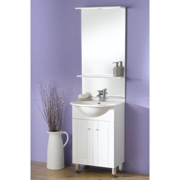 Weiß 60cm Boden Badezimmer Vanity Cabinet (OLW-04)