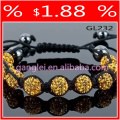 pulseira shamballa amarelo