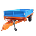 Farm transporting hydraulic single axle tipping dump trailer