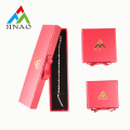 Card Paper Red Jewelry Box with Ribbon