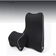 Car Headrest and Back Pillow Neck Support, Waist Support-Black