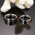 Aço inoxidável Jóias Cubic Zirconia Wedding Ring Set