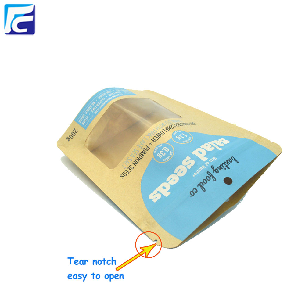 Resealable Kraft Paper Packaging Bags