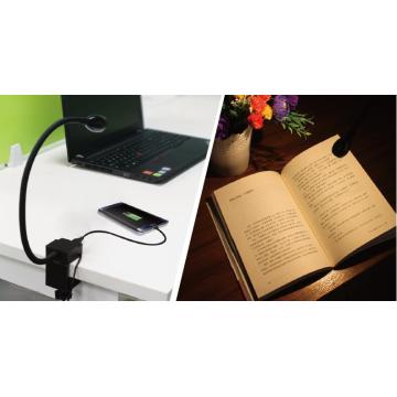 Flexible LED Reading Light with USB Charging Function