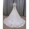 A-Line Bridal Wedding Dress Corset Back Keyhole Back