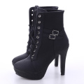 Women's Leather Lace Up Ankle Booties