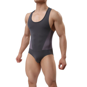 Men's Sport Bodysuit Mesh Jumpsuits