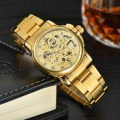 Gold Stainless Steel Man Watch By Foksy