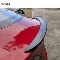 Spoiler traseiro de fibra de carbono Wing Trunk Lip Cover carro