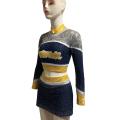 Spakle Mesh Fabric Little Girls Cheer Uniforms