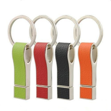 Creative Leather Usb Flash Drive with Key Chain