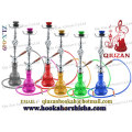 Cor de vidro grande cachimbo de água com mangueira de plástico Shisha