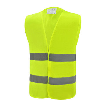 Gilet de sécurité réfléchissant avec 2 bandes réfléchissantes horizontales