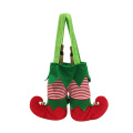 Christmas wine bottle bag with magic elf pattern