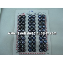 Half drilled pearl AAA grade 10mm, black