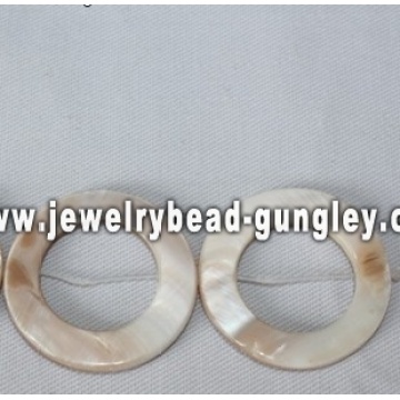 donut branco forma água doce shell beads