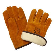 Thinsulate Full Lining Invierno Warm Cow Drivers de cuero Guantes de conducción