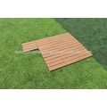 INTERLOCKING DIY DECK TILE HECHO EN VIETNAM WPC MATERIAL IMPERMEABLE, RESISTENTE A LOS UVES, RECICLABLE, NO TÓXICO