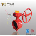 Red Colour Grooved Wafer Butterfly Valve