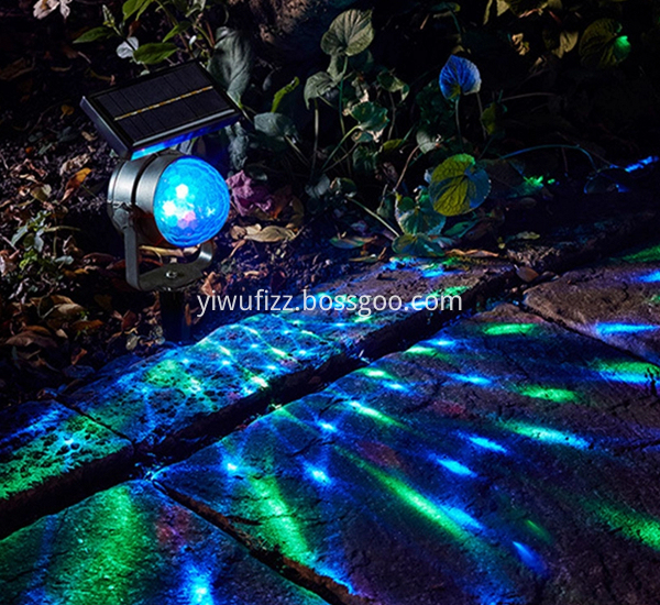 Outdoor Solar Energy Discolourable Projection Lamp