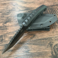 Couteau de chasse tactique Titanium Tanto avec étui Kydex