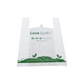 Corn starch made biodegradable plastic carry shopping bags