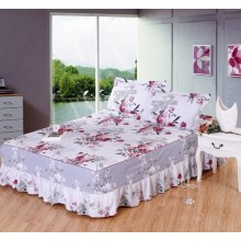 Impressos equipadas cama saia King/queen Size