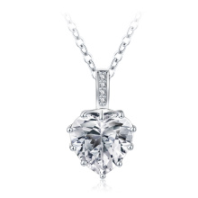 Позолоченные CZ Diamond Сердце Свадебные ожерелья Мода (CNL0224-B)