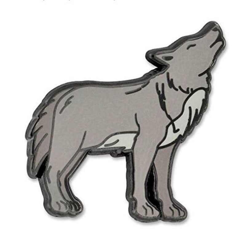 Wolf Enamel Lapel Pin