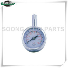 Brass Stem Metal Body Dial Type Tire Pressure Gauge