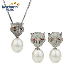 Ensemble de perles d&#39;eau douce naturelle AAA Ensemble de perles de nouvelle conception Ensemble de perles de mariage