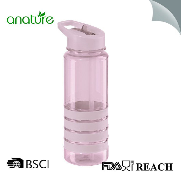 Plastic Fruit Water Bottle Flip Top Straw Cap