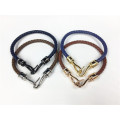 Fish Hook Buckle Leather Bracelet