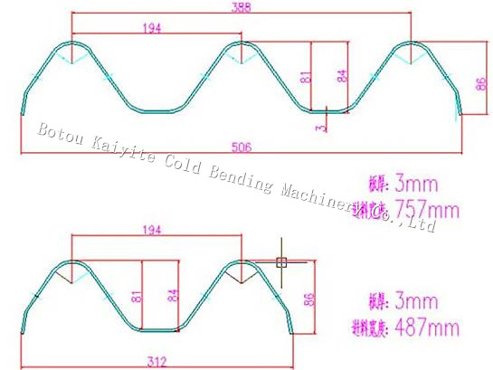 Highway W beam guardrail roll forming machine