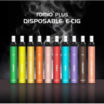 Romio Plus Disposable E-Cigarette Available Cotton Filter